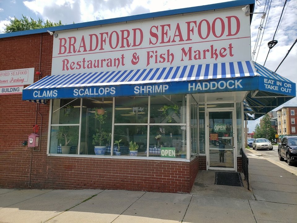 Seafood restaurant exterior on Winter Street.